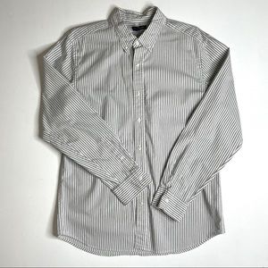GAP Factory Striped Button Up Long Sleeve Shirt